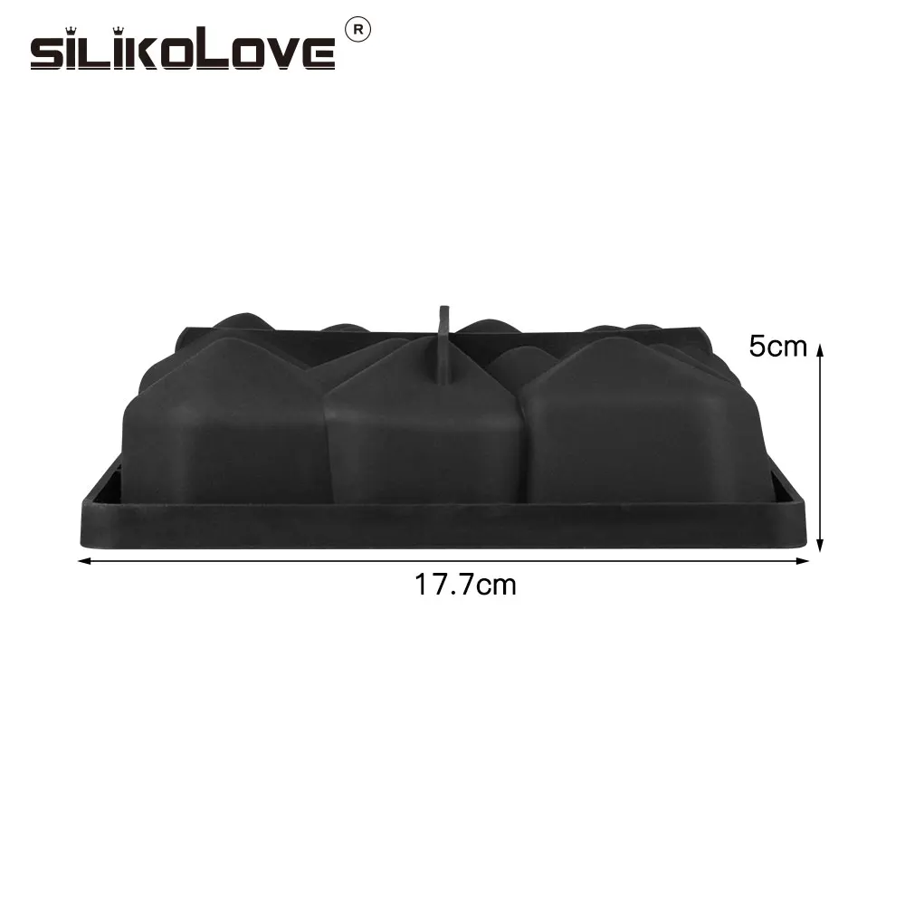 Силиконовая форма SILIKOLOVE для украшения торта в виде квадратных камней 3d Муса