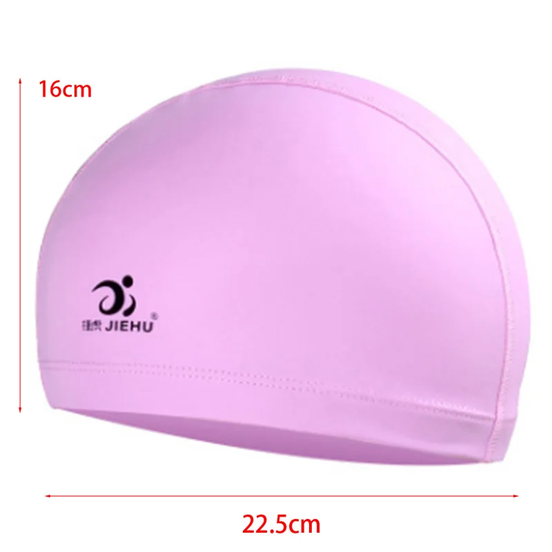 

Waterproof PU Fabric Protect Ears Swimming Cap Long Hair Sports Swim Pool Hat For Men Women Adults