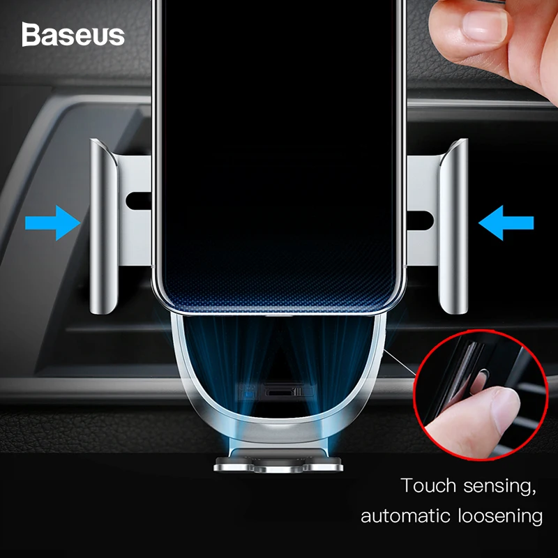 Baseus Интеллектуальный Автомобильный держатель для телефона для iPhone XS Max XR samsung с инфракрасным вентиляционным отверстием Автомобильный держатель Подставка для мобильного телефона