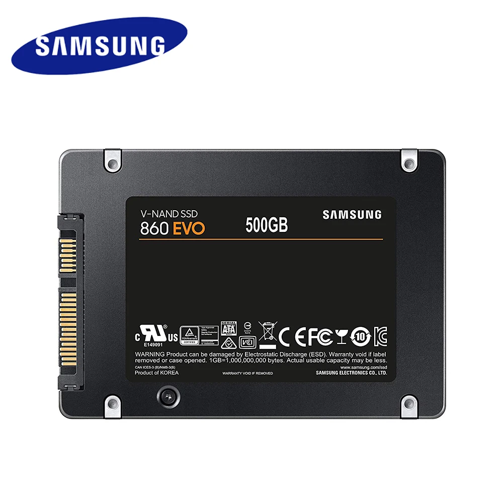 SAMSUNG 860 EVO 500 Гб SSD SATA3 2 5 дюйма Внутренний твердотельный диск 500g для ноутбука