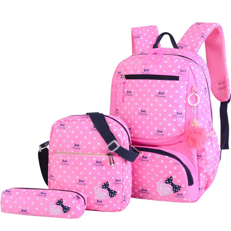 Детские школьные ранцы для девочек-подростков, милый рюкзак для школы, детские дорожные сумки на плечо, 3 шт./компл.