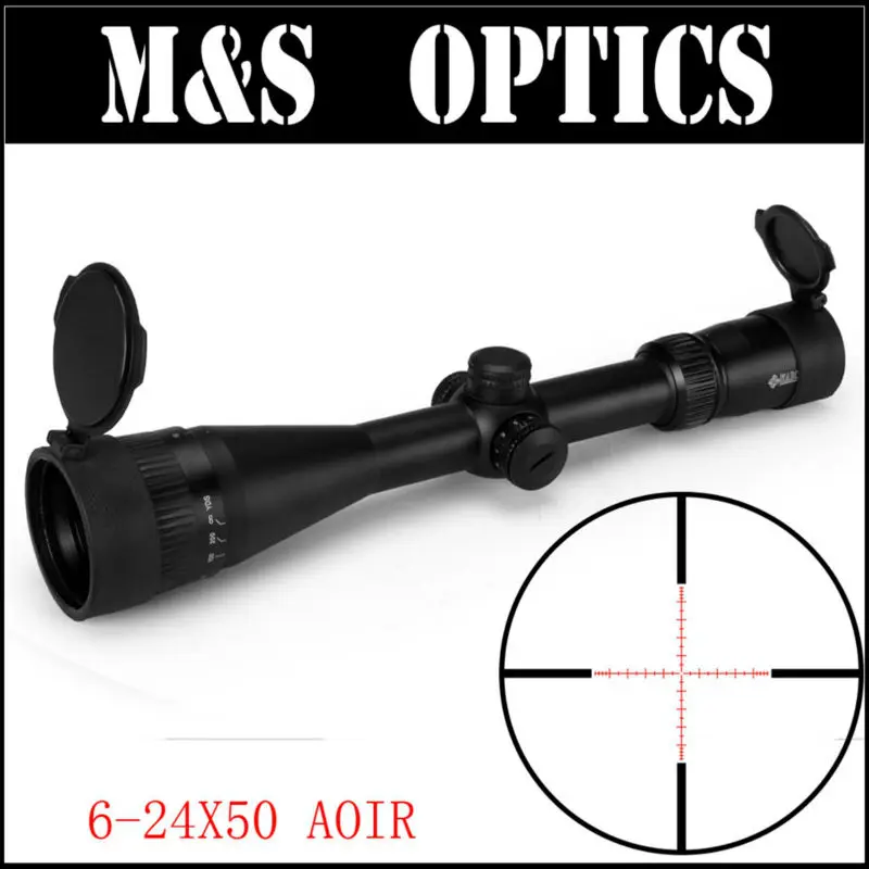 Дешевая Охота Marcool ALT 6 24x50 AOIR Airsoft Air guns оптический прицел Прицелы для винтовок|sight