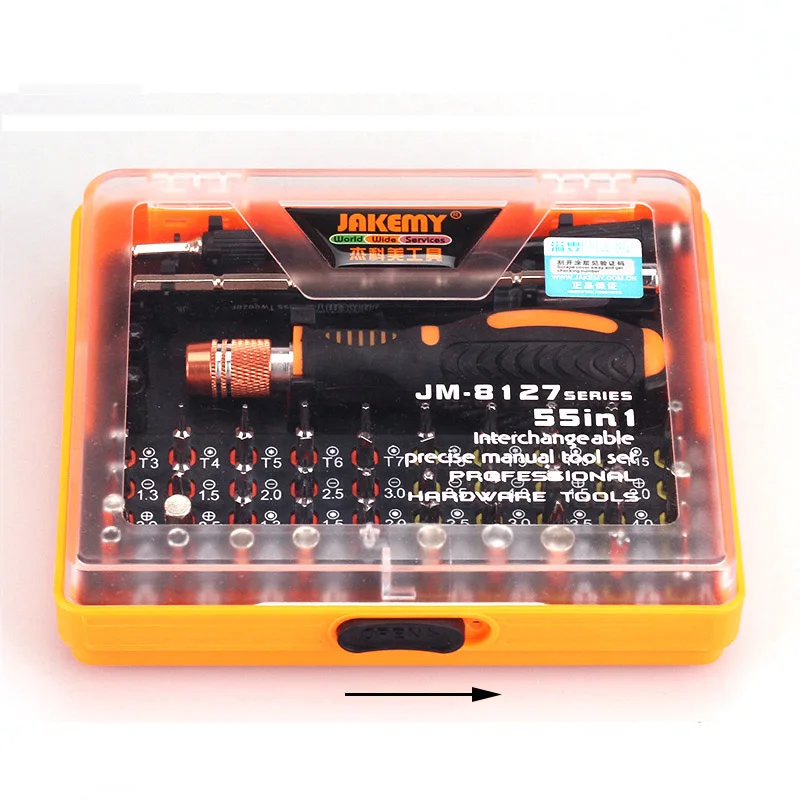 Jakemy JM-8127 Сменные магнитные 54 в 1 точность отвёртки биты Ремонт Инструменты для iphone