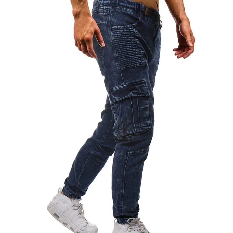 Модные мужские складки карман эластичная ткань Однотонная Повседневная обувь