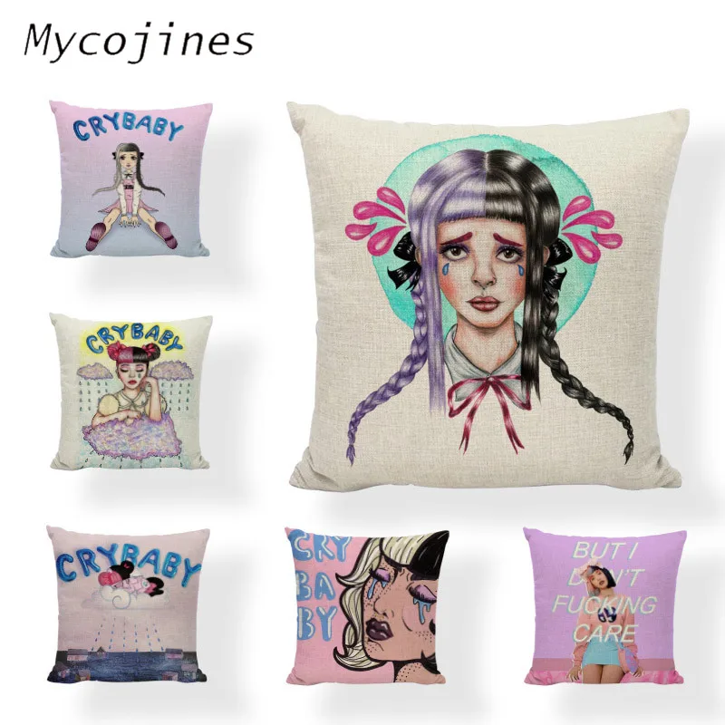 Melanie Martinez Crybaby, декоративные подушки, чехол для дома 45*45 см, наволочка из льняного материала, Дамское автомобильное кресло, кровать, Декор, аксессуары