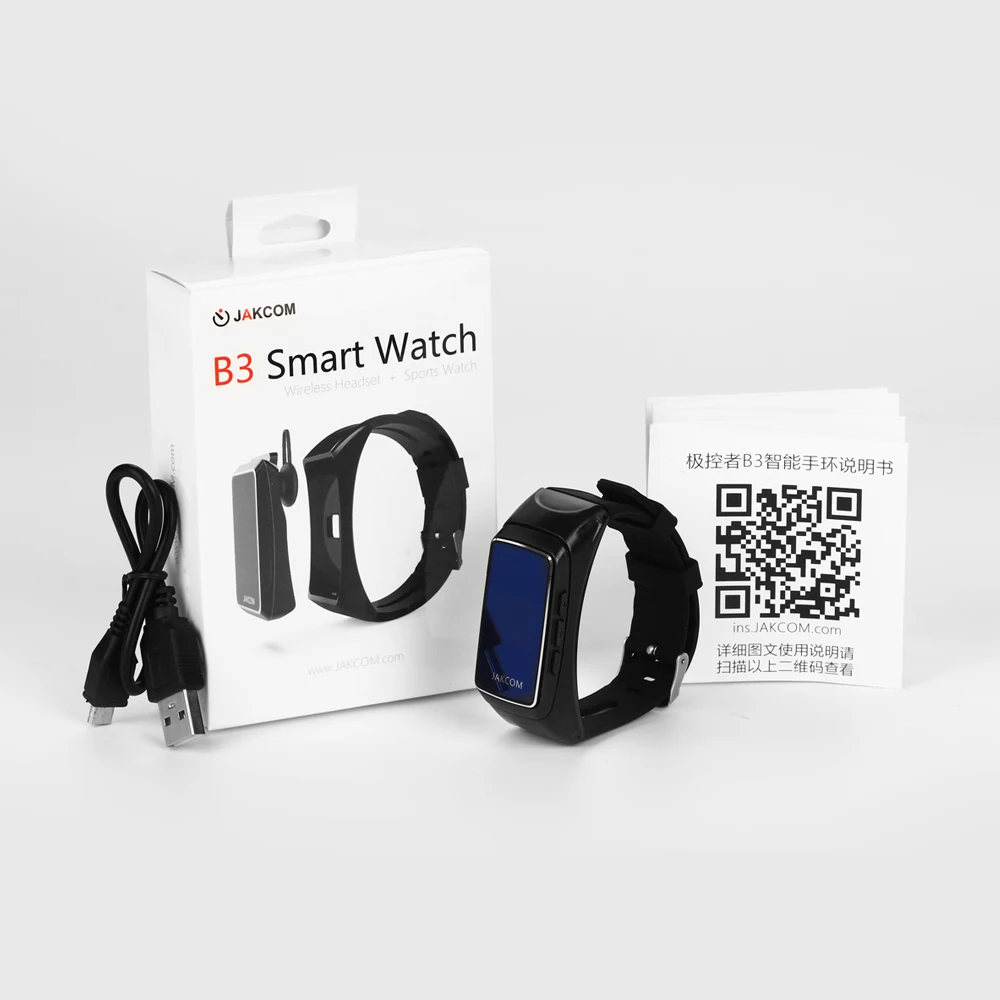 

Jakcom B3 Smart Band Heart Rate Monitor Bluetooth Headphone Wireless Calling Multifunction Smart Bracelet Fitness Podometer