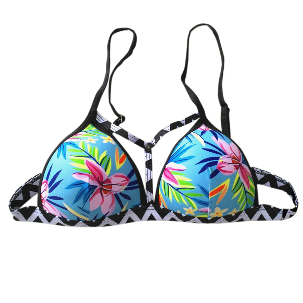 Сексуальный купальник-бикини с цветочным принтом Раздельный купальник без