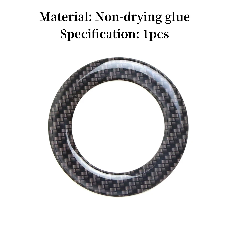 Карбоновый автомобильный Стайлинг эмблема рулевого колеса круглая наклейка для