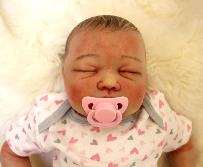 20 дюймов новорожденных reborn baby Doll мягкий силиконовый ручная роспись волосы lol