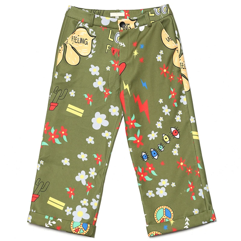 Женские брюки до щиколотки с высокой талией Свободные повседневные Прямые