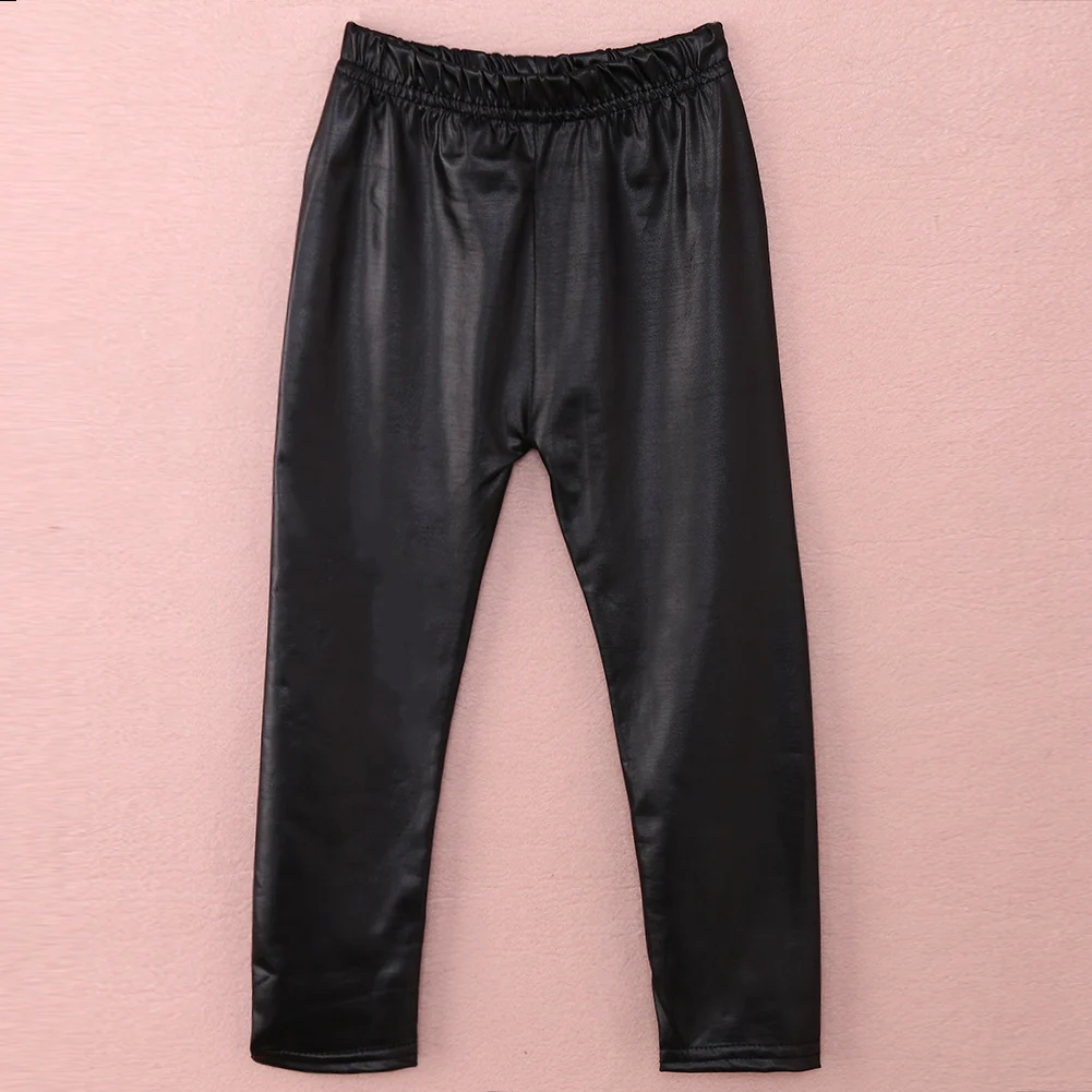 Леггинсы из искусственной кожи для маленьких девочек|leather trousers girl|kids girlkids girls |