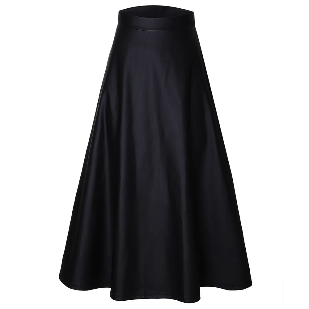Женская винтажная юбка-трапеция Kenancy черная повседневная юбка миди из