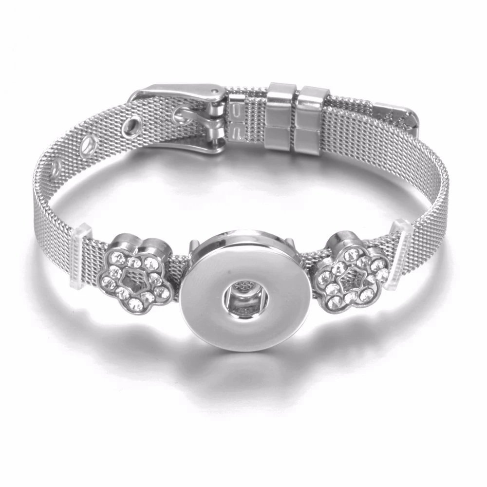 Новые шармы с цветами из нержавеющей стали 18 мм браслеты и обручи ювелирные