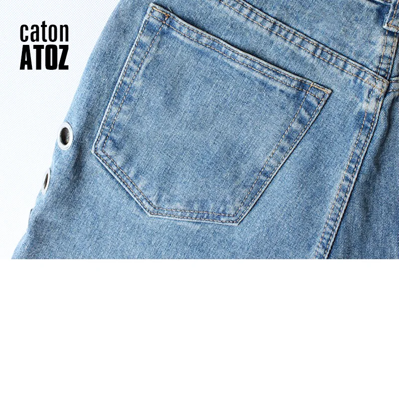 CatonATOZ 2093 новые джинсы с высокой талией и люверсами, Джинсы бойфренда, джинсы для мам, женские брюки, женские джинсы больших размеров для женщин