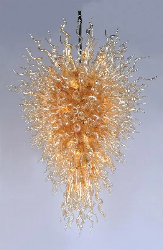 

Large Cheap Crystal Lamp Handmade Blown Glass LED 110/240V chandelier light Fixture -LR380