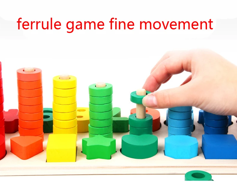 Деревянная обучающая Математика игрушки для детей материалы montessori обучение количество номера, соответствующие цифровой Форма матч раннего образования