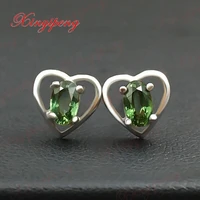 18 k white gold with 100 natural sapphire studs earrings blue green color of fire fine jewelry contracted