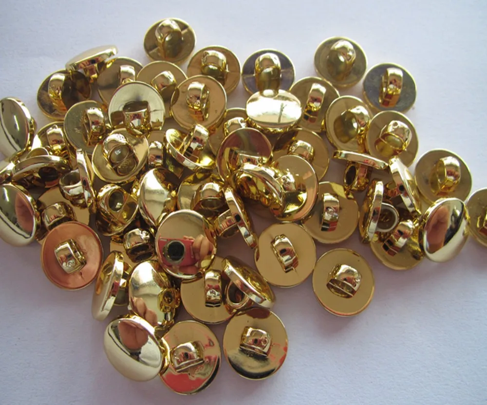 

Free shipping 28mm plating gold color shank button sewing shank button blouse plastic button fashion button gold color 100pcs