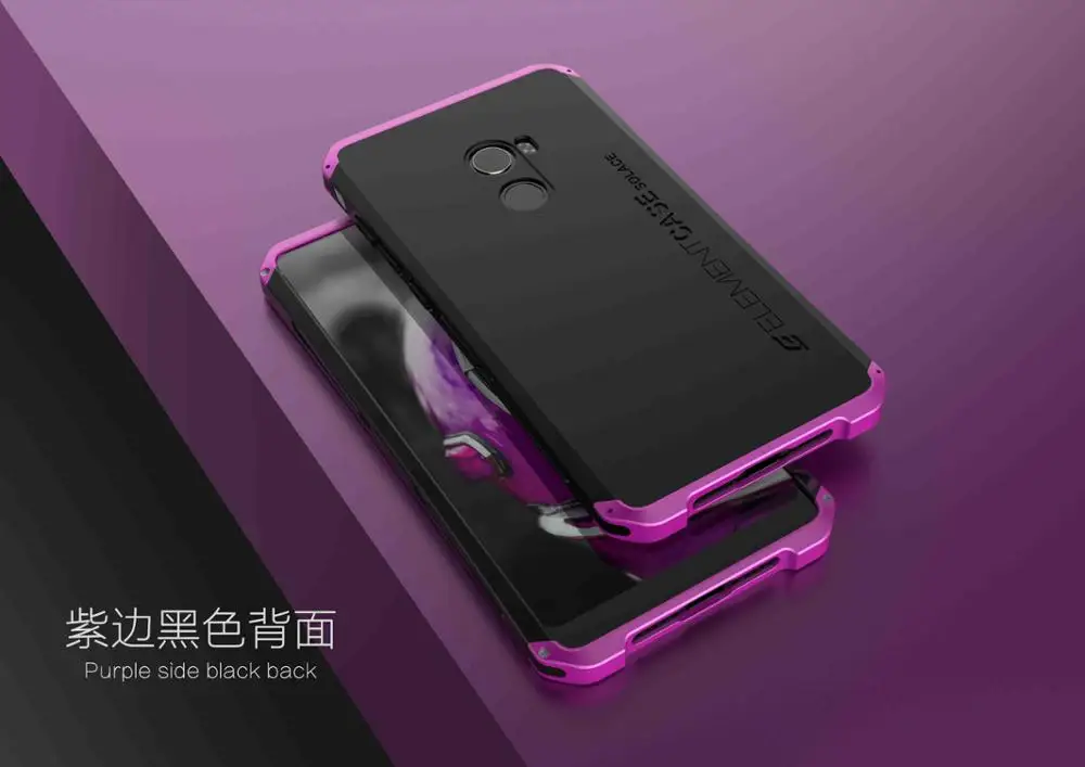Для Xiaomi Mi Mix 2 Чехол с алюминиевой металлической рамкой и пластиковой задней крышкой для Xiaomi Mi Mix 2 Capa Fundas - Цвет: B