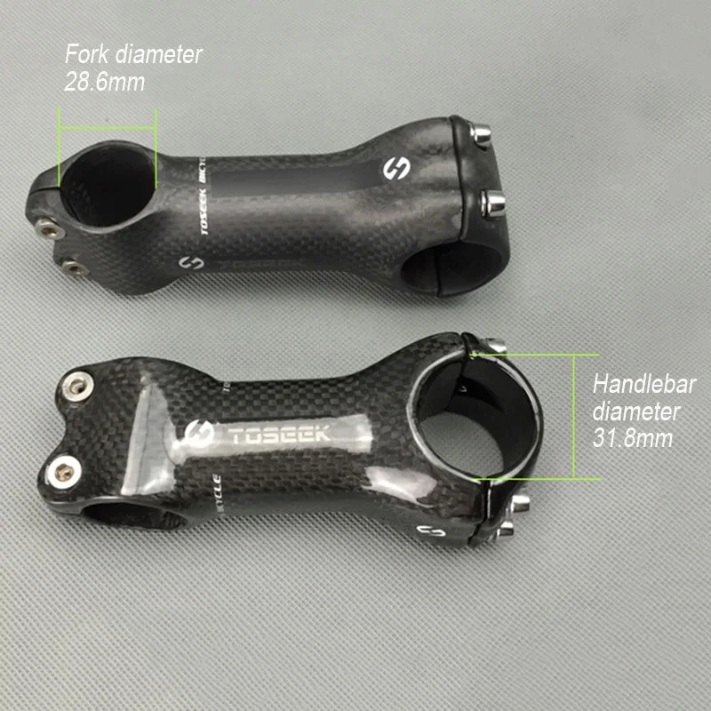 TOSEEK 3K Full Carbon Fiber 7 Degree Bicycle Stem Road Bike MTB Stems 31.8*60mm/70mm/80mm/90mm/100mm/110mm/120mm/130mm | Спорт и