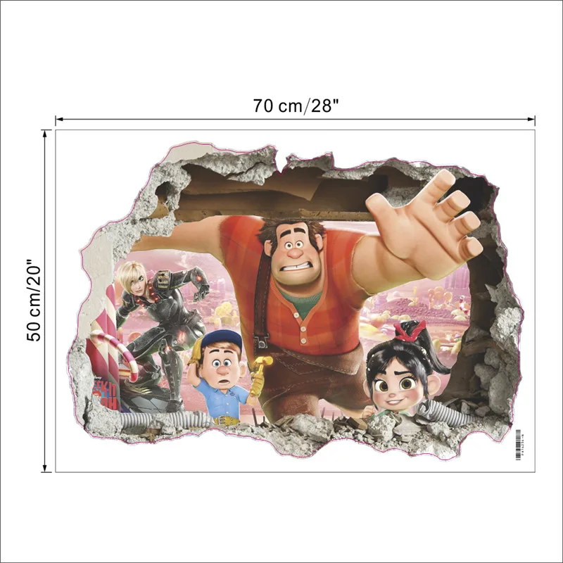 Мультфильм кино-стикеры Настенные для детских комнат 3d яркие детские спальни