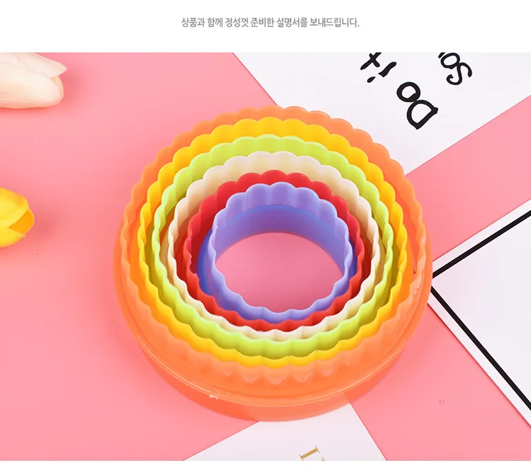 round shape 5 шт./6 шт. набор пять звезд сердце форма для печенья торт Cutte печенье помадный кекс своими руками Инструменты для выпечки торта печенья формы печенья - Цвет: round shape