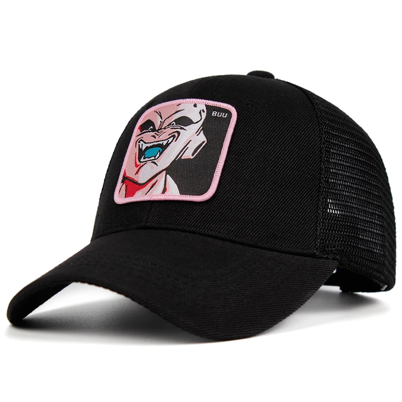 Majin Buu сетчатая Кепка Dragon Ball Snapback хлопковая бейсбольная кепка для мужчин и женщин хип-хоп кепка для дальнобойщика, летняя кепка, Прямая поставка