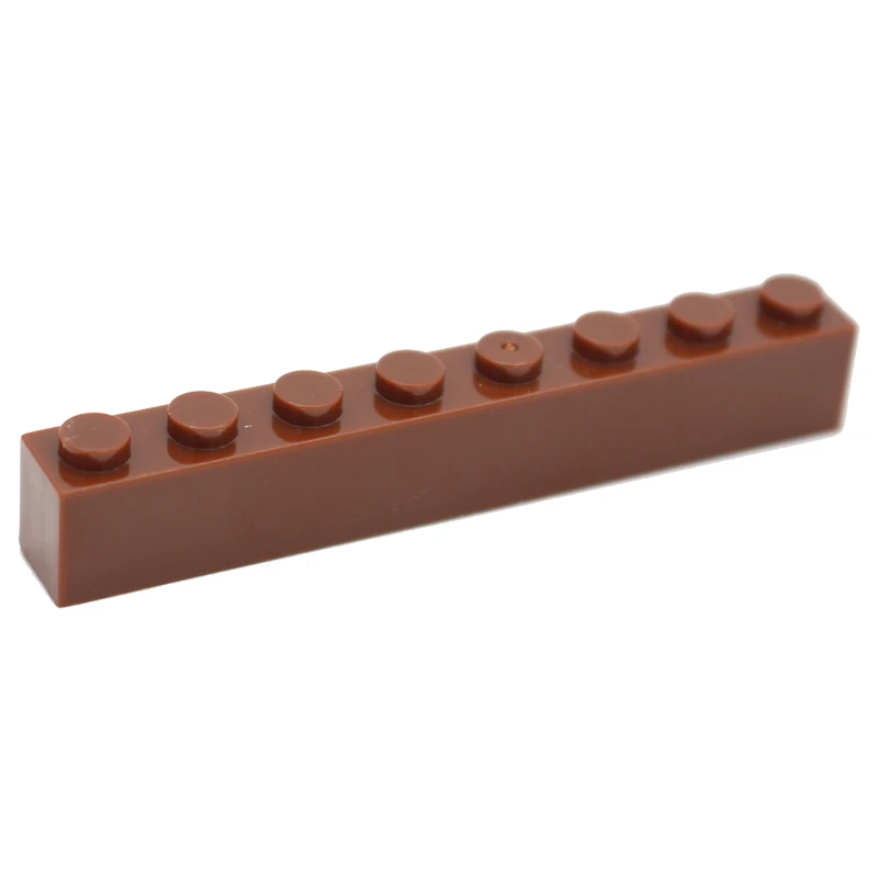 coffee Строительные блоки, кирпич 1x8(3 h) 3008 мс DIY просветить основы классические наборы совместим с собирает частицы - Цвет: coffee