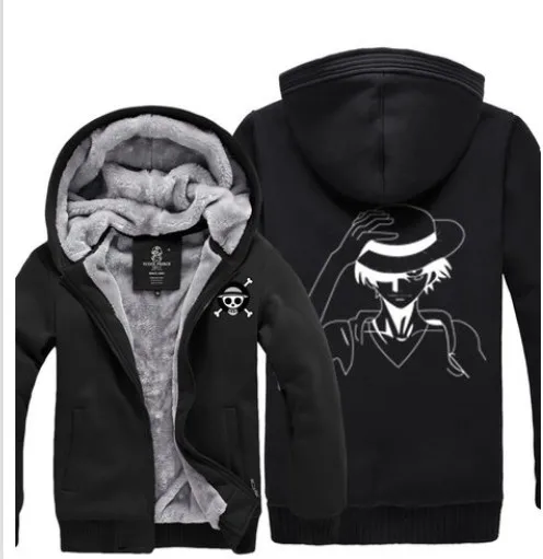 Аниме цельный костюм соломенная шляпа Луффи утолщаются зимние Mihawk Ace Chopper куртка