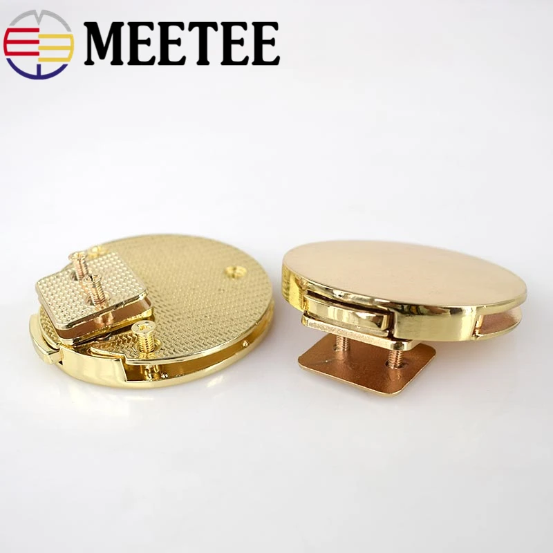 2 шт. Meetee Золотая сумка металлическая застежка Застежка Пряжка DIY сумки аксессуары Сумочка Кошелек сплав Кнопка Замена пряжки