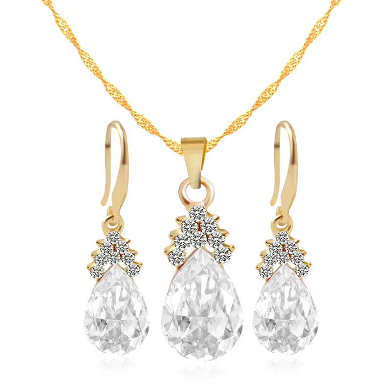 F &amp U Классический роскошный ювелирный набор с кристаллами красочные