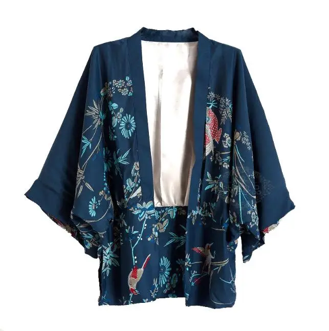 Летняя женская блузка японское кимоно с принтом японская куртка кардиган|japanese