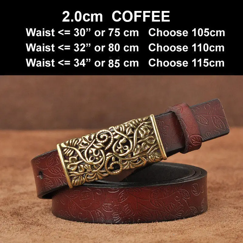 N17071CoffeeS Новые дизайнерские женские ремни модные из натуральной кожи брендовые ремешки иглы пряжки женские пряжки для пояса Необычные винтажные для джинсов - Цвет: N17071CoffeeS