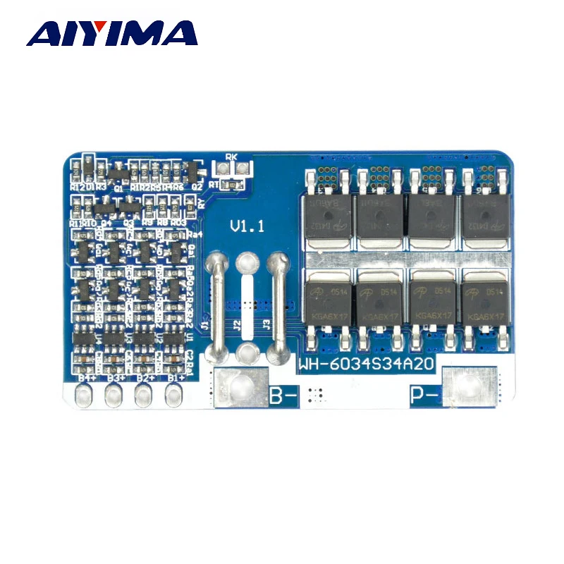 AIYIMA 4 ячейки 18650 литиевых батарея защиты доска В 16 8 в 20A DIY для мощность Батарея |