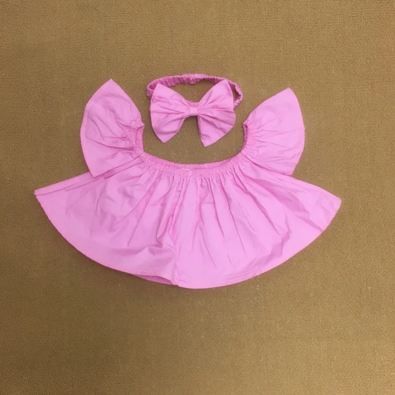 Комплект одежды для девочек рубашка с открытыми плечами + рваные джинсы повязка