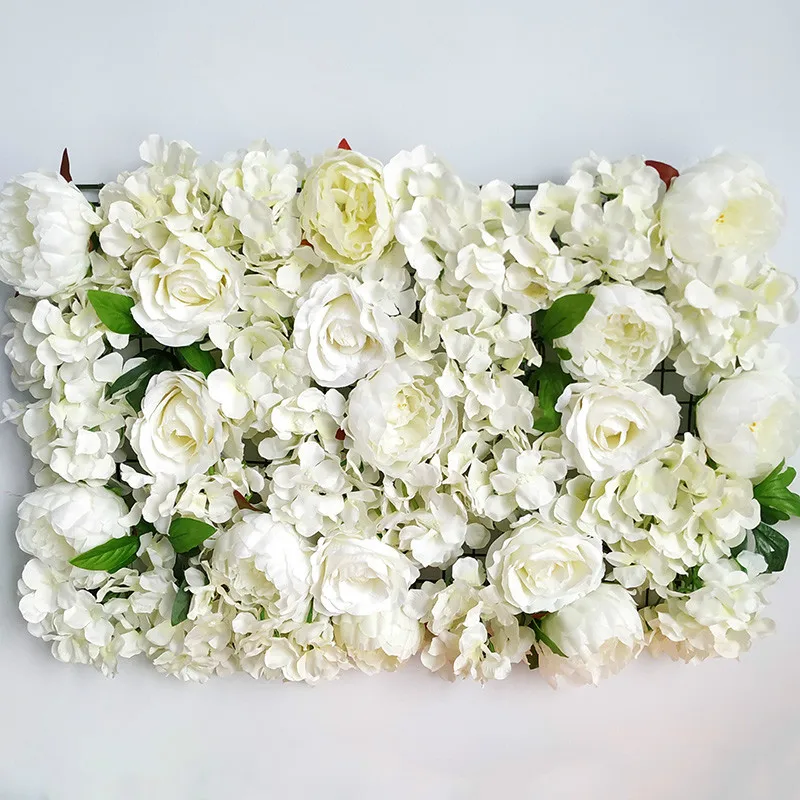 White Hydrangea Peon 1 шт. искусственный цветок стены свадебный фон украшения газон СТОЛБ ДОРОГА свинец цветок Арка Шелковая Роза Гортензия белый цветок - Цвет: White Hydrangea Peon