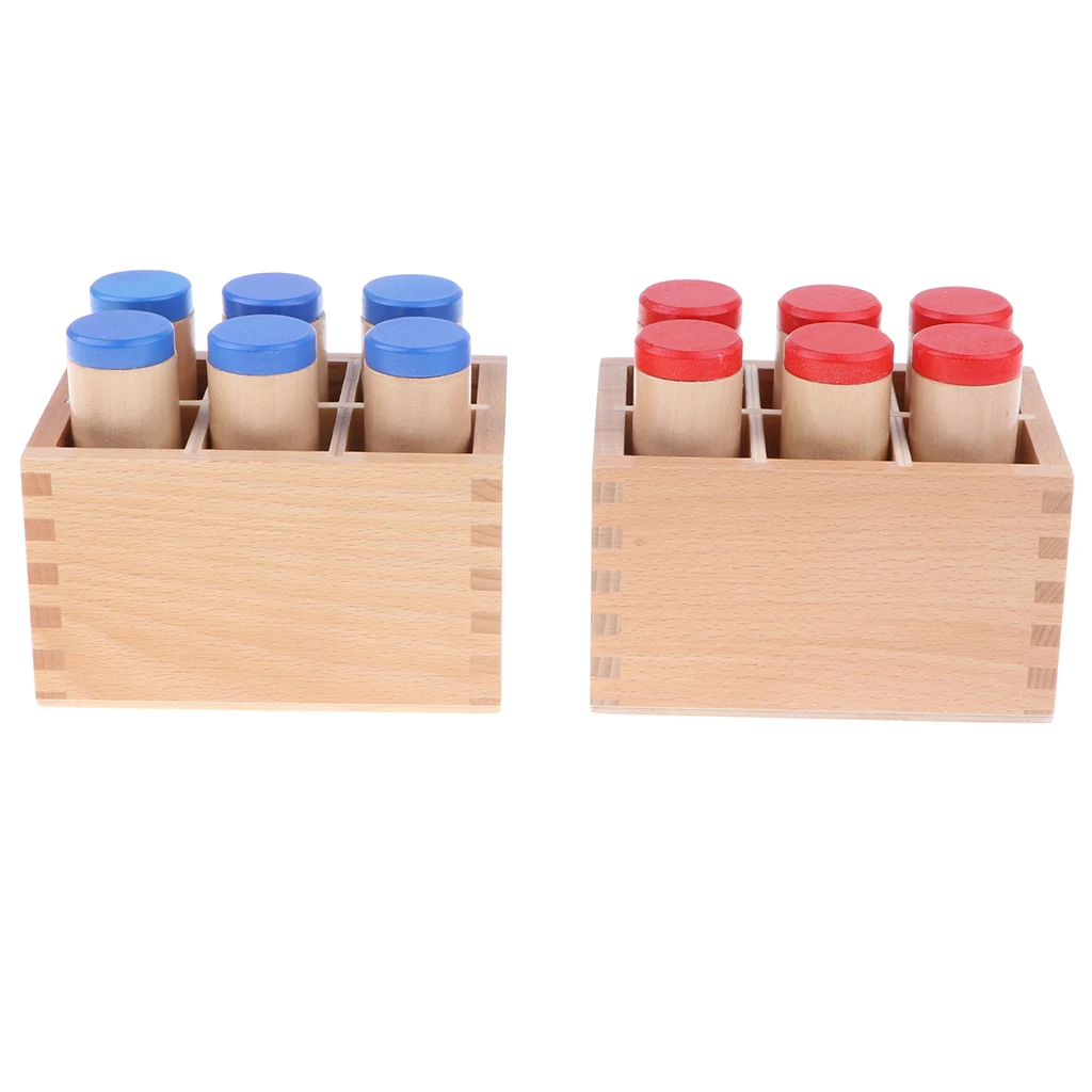 

Montessori Material Wooden Toy - Sound Cylinder Box Set Baby Toddler Kindergarten Toy