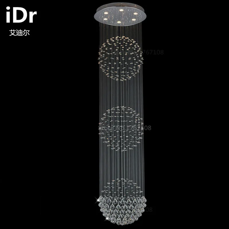 3 шаровая люстра вилла в пентхаусе пол гостиная лестницы хрустальная лампа для