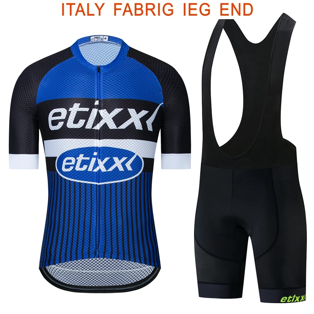 

etixxl NEW blue Cycling Jersey Bib Shorts Set Mountain Bike Clothing MTB Bicycle Clothes Wear Maillot Ropa Ciclismo Cycling Set