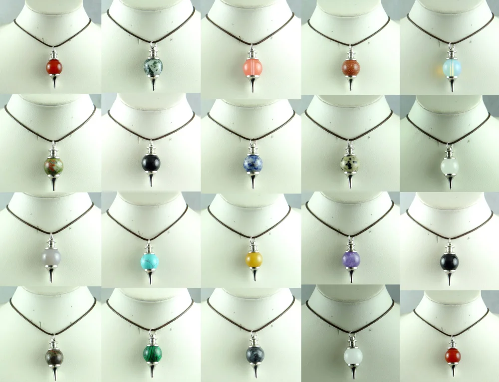 Натуральный Камень Бирюза кварцевый кристалл опал кварц Подвеска Маятник из