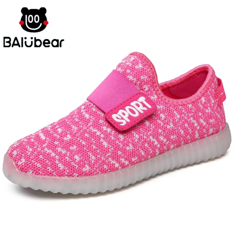 LED Спортивная обувь 2017 Новая мода Световой USB Перезаряжаемые детской обуви