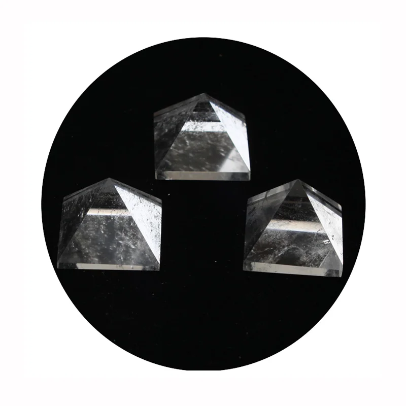 1pc Natural white clear Quartz crystal pyramid healing fengshui crystals miner | Дом и сад