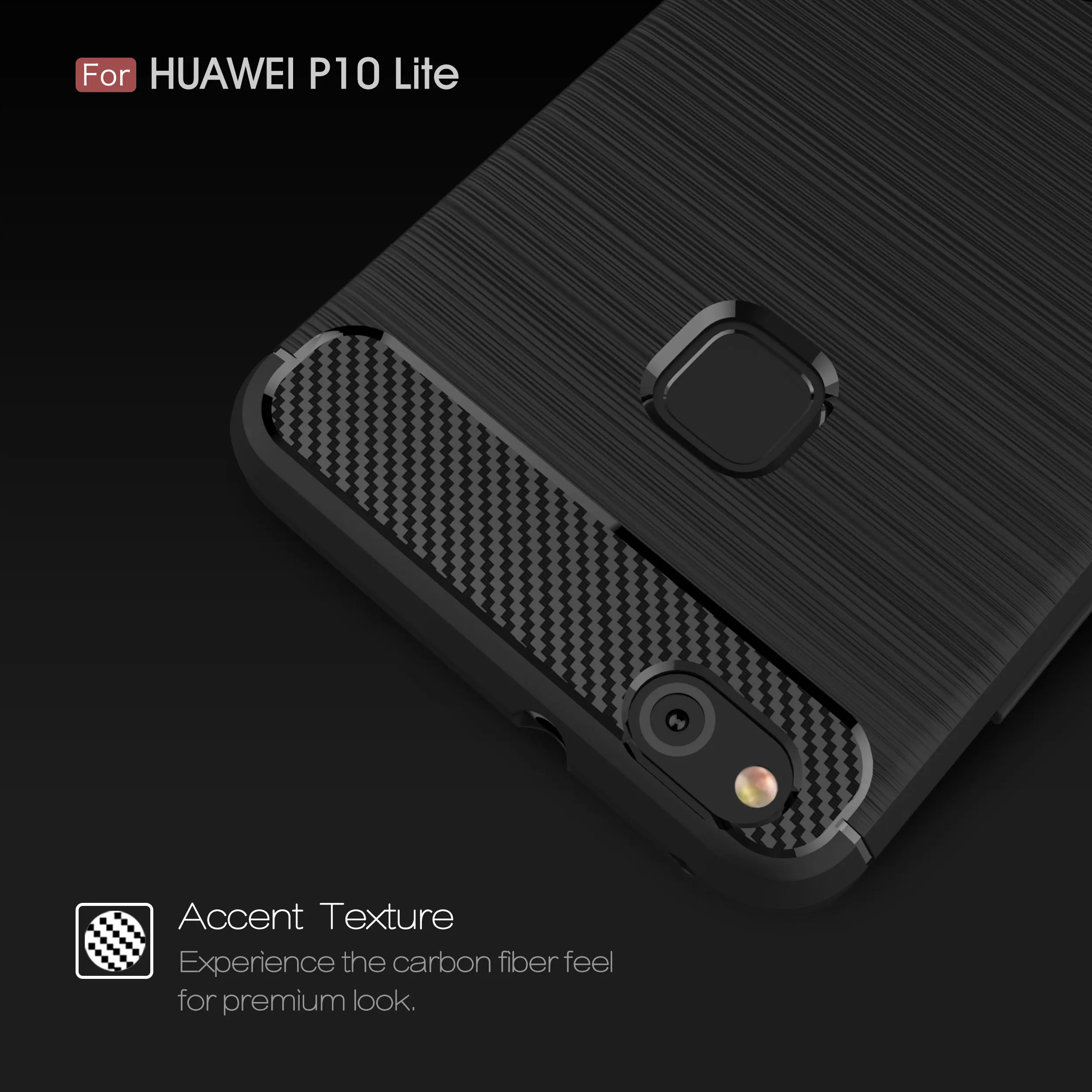 TPU чехол для huawei P10 Lite WAS LX1 накладка из углеродного волокна P 10 P10Lite был телефонные