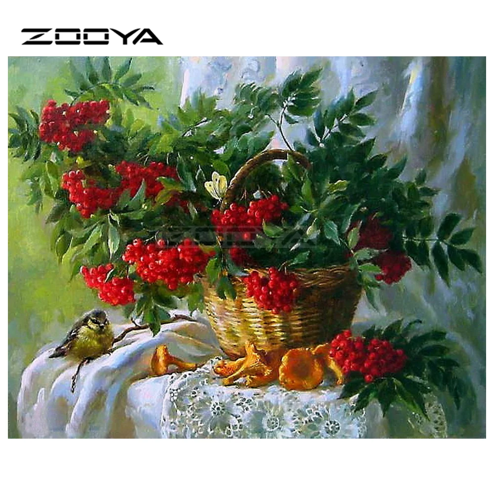 ZOOYA Алмазная вышивка 5D DIY алмазная живопись цветы корзины для фруктов с