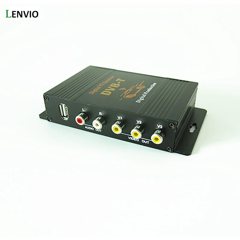 Автомобильный цифровой ТВ тюнер Lenvio DVB T двойной ресивер автоматическая