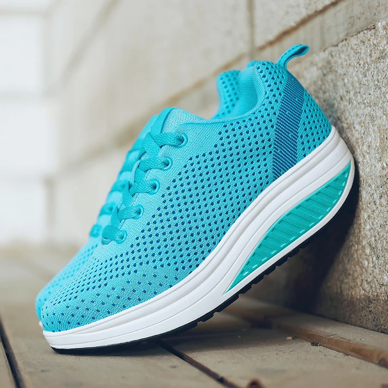 

DR.EAGLE 5 CM toning Wedge Shoes Lady Lose Weight Sneakers women Body shaping fitness slimming Swing sports shoes for female