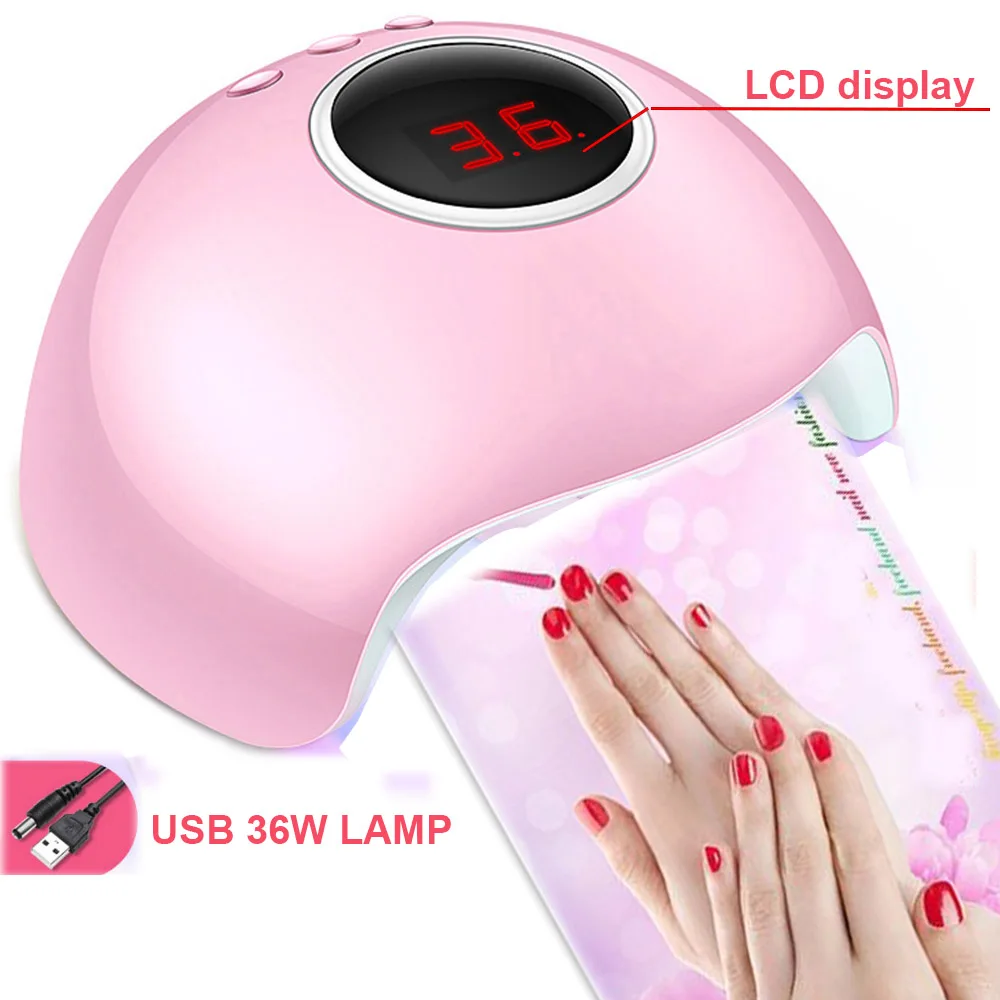 Набор для ногтей гель набор маникюра 36 Вт сушилка с УФ лампой маникюрный 10 шт.