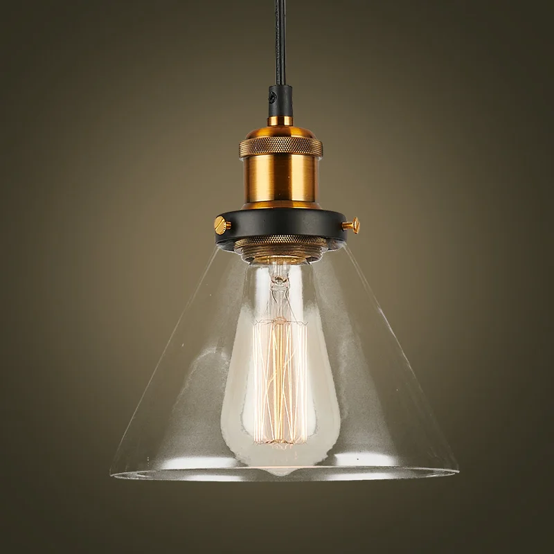 

Grobal Hot Sale Minimalist Cord Pendant lights American Loft Vintage Glass Pendant Lamps Restaurant Bar Glass Abajur