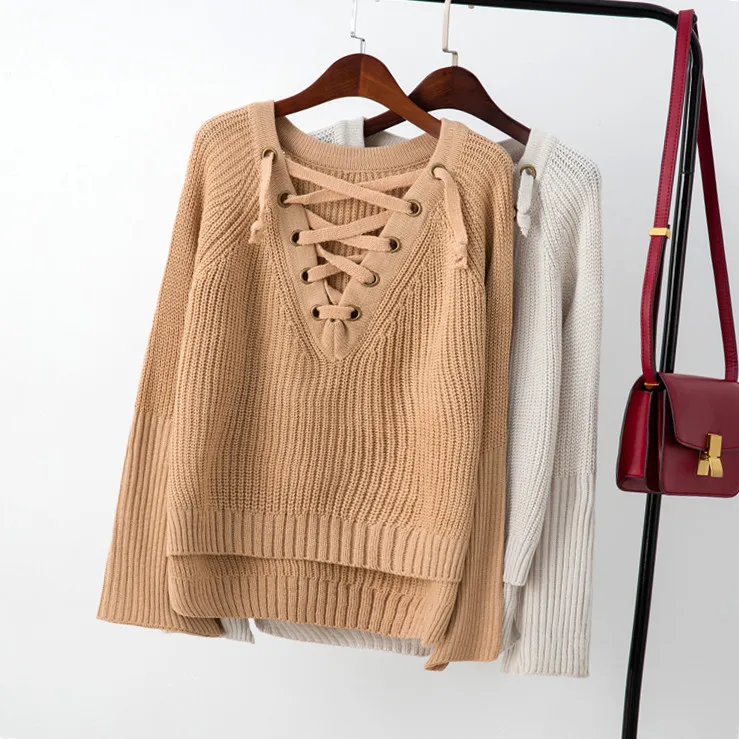 Осенне-зимний свитер Женская куртка с высоким воротником свободная вязаная