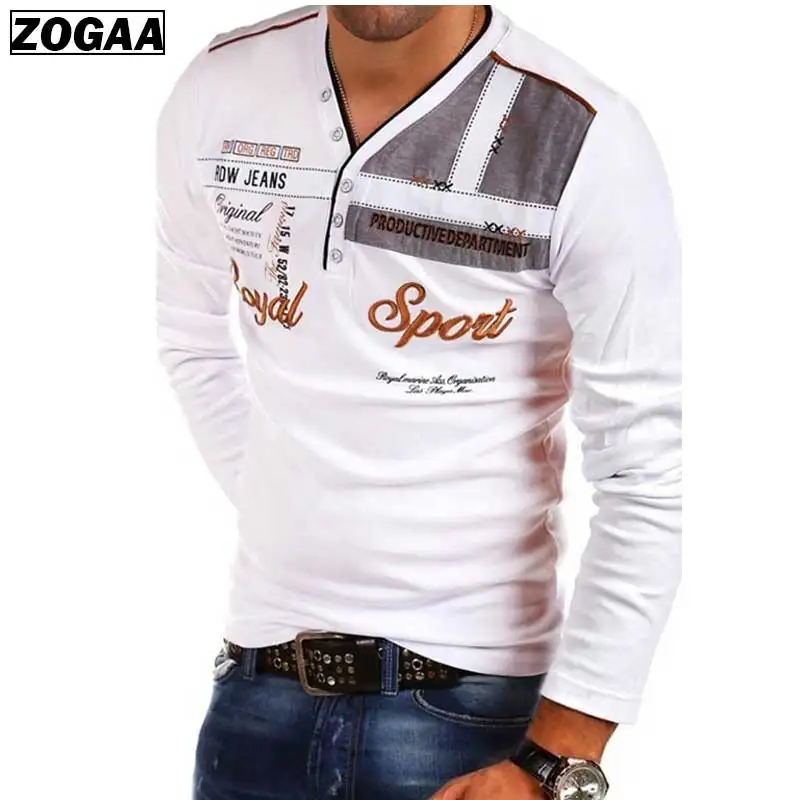 Мужская футболка голубого цвета с v-образным вырезом и коротким рукавом 2018 Модная